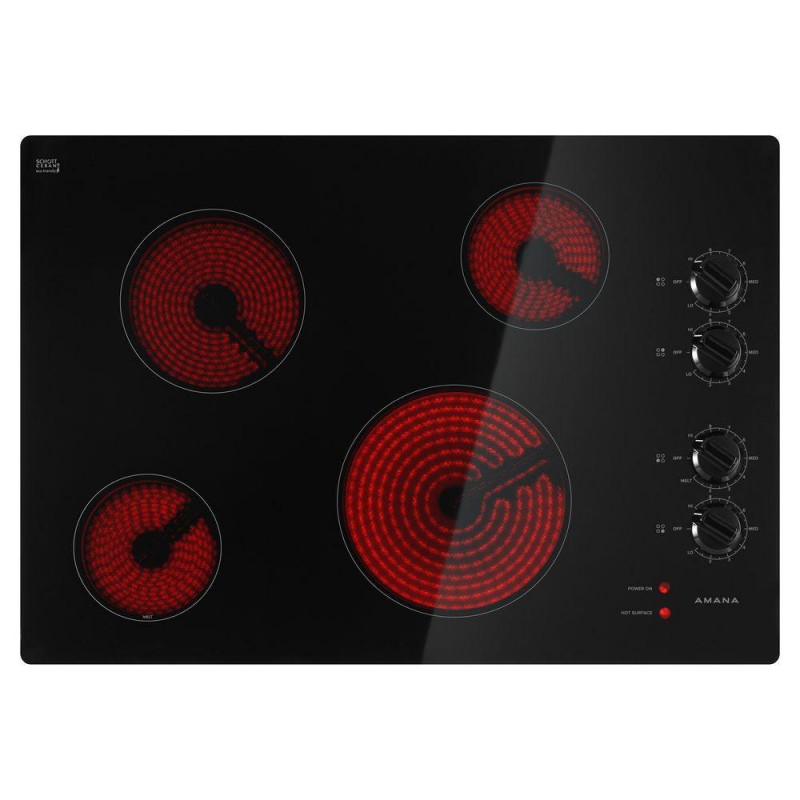 Amana AEC6540KFB 30 in. Radiant Electric Cooktop in Black with 4 Elements
